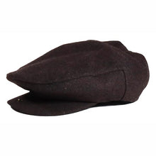 Load image into Gallery viewer, Brown wool mix Ivy cap by Carlisle Hats featuring a classic flat cap design with a curved brim and textured fabric.
