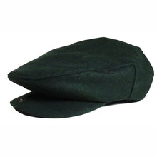 Load image into Gallery viewer, Green wool mix Ivy Cap by Carlisle Hats, showing a classic flat cap with a textured fabric and stitched brim.