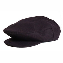 Load image into Gallery viewer, Carlisle Hats wool mix ivy flat cap in wine color, featuring a classic ivy cap design with a structured brim and textured fabric.
