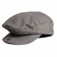 Load image into Gallery viewer, Carlisle Hats Ivy Cap in classic tweed herringbone with a flat brim and rounded crown, stylish and timeless headwear for men.
