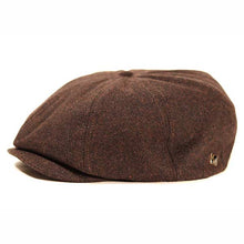 Load image into Gallery viewer, Brown wool mix newsboy cap from Carlisle Hats featuring a classic, rounded crown and a short brim.