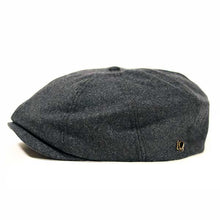 Load image into Gallery viewer, Grey wool mix Newsboy Cap by Carlisle Hats, featuring a classic rounded brim and vintage style.