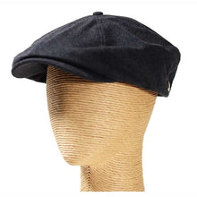Load image into Gallery viewer, Grey wool mix newsboy cap by Carlisle Hats, featuring a classic rounded crown and short brim for vintage style.