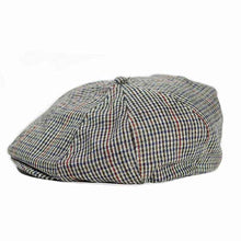 Load image into Gallery viewer, Green tweed newsboy cap by Carlisle Hats, featuring a classic rounded crown and brim, stylish and perfect for casual wear.