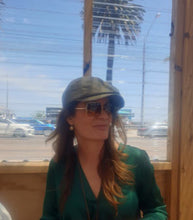 Load image into Gallery viewer, Carlisle Hats newsboy cap in classic tweed herringbone fabric, featuring a rounded crown and short brim for vintage style.