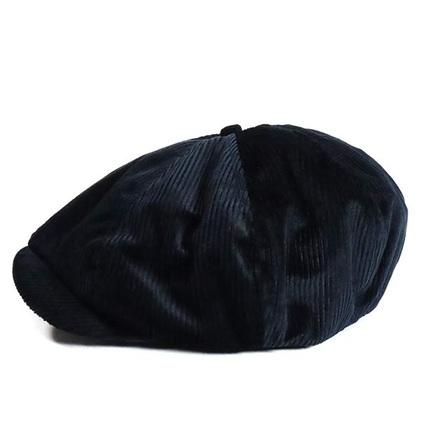 Newsboy Cap - Velour Cord Blue Black | Carlisle Hats