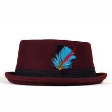 Load image into Gallery viewer, Carlisle Hats Orange Grove Pork Pie in assorted colors, black and orange, with a classic 54cm wide-brim design.