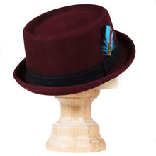 Load image into Gallery viewer, Carlisle Hats Orange Grove Pork Pie in black and orange with assorted colors, 54cm, styled for a classic look.