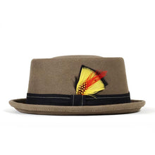 Load image into Gallery viewer, Carlisle Hats Orange Grove Pork Pie in assorted colors, 54cm, stylish and classic headwear with a black and orange design.