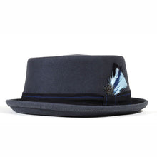 Load image into Gallery viewer, Carlisle Hats Orange Grove Pork Pie in assorted colors, 54cm, featuring a stylish black band and vibrant orange accents.