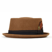 Load image into Gallery viewer, Carlisle Hats Orange Grove Pork Pie in assorted colors with a black band, 54cm, showcasing its stylish and classic design.