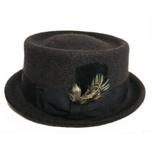 Load image into Gallery viewer, Carlisle Hats Pork Pie Choc A, classic brown pork pie hat with a rounded crown and narrow brim, stylish and durable headwear