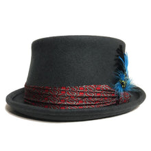 Load image into Gallery viewer, Grey Pork Pie hat by Carlisle Hats, featuring a classic round crown and narrow brim, stylish and versatile headwear.