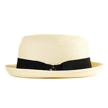 Load image into Gallery viewer, Tan Frankie Fedora hat by Carlisle Hats, featuring a classic fedora style with a wide brim and woven band detail.